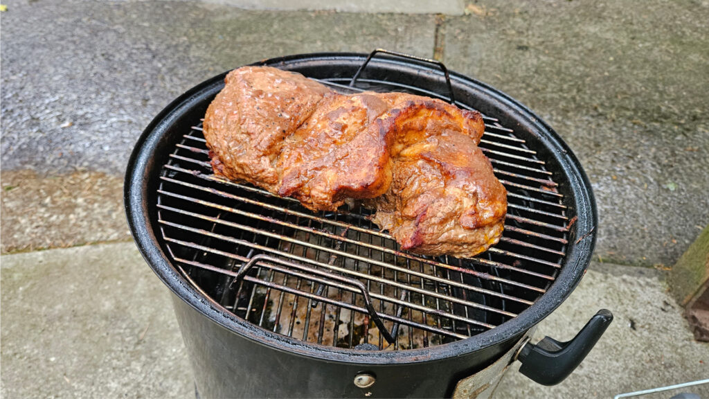 Weber Smokey Mountain pork shoulder