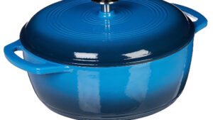 Amazonbasics enamel dutch oven 6 quart blue