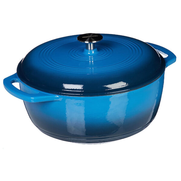 Amazonbasics enamel dutch oven 6 quart blue
