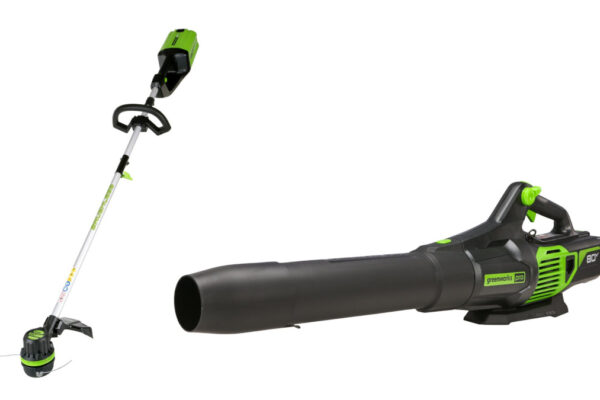 Greenworks 80V trimmer and leaf blower